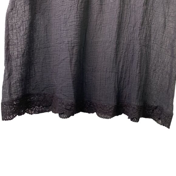 Eberjey Sol Celeste Short Sleeve V-Neck Lace Tunic Swim Coverup Gauze Oversized - Picture 6 of 15